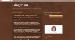 Desktop Screenshot of gingerism.com